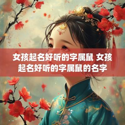 女孩起名好听的字属鼠 女孩起名好听的字属鼠的名字