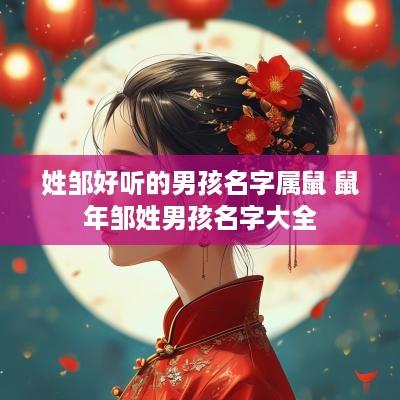 姓邹好听的男孩名字属鼠 蛇年邹姓男孩名字大全