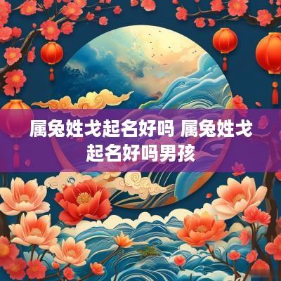 属兔姓戈起名好吗 属兔姓戈起名好吗男孩