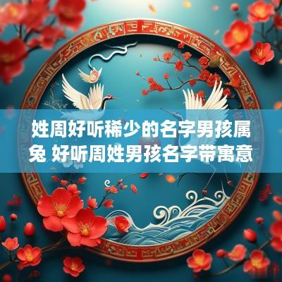 姓周好听稀少的名字男孩属兔 好听周姓男孩名字带寓意的