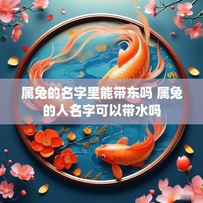 属兔的名字里能带东吗 属兔的人名字可以带水吗