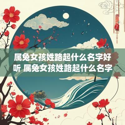 属兔女孩姓路起什么名字好听 属兔女孩姓路起什么名字好听点