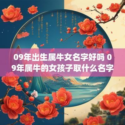 09年出生属牛女名字好吗 09年属牛的女孩子取什么名字好