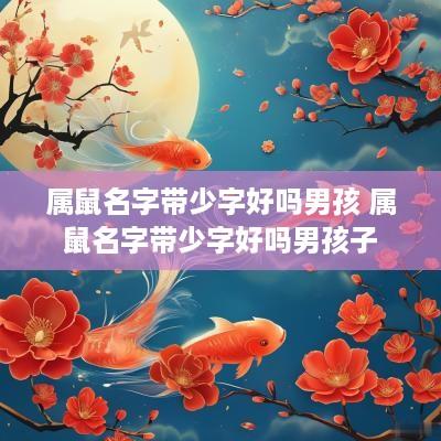 属鼠名字带少字好吗男孩 属鼠名字带少字好吗男孩子