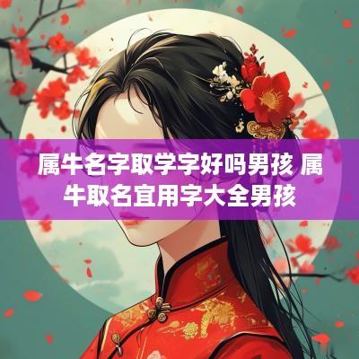 属牛名字取学字好吗男孩 属牛取名宜用字大全男孩