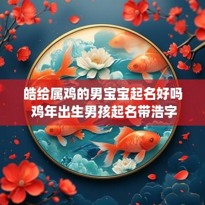 皓给属鸡的男宝宝起名好吗 鸡年出生男孩起名带浩字