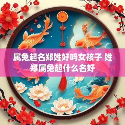 属兔起名郑姓好吗女孩子 姓郑属兔起什么名好 属兔起名郑姓好吗女孩子 姓郑属兔起什么名好