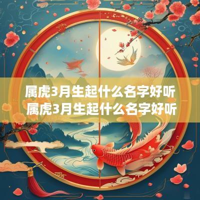 属虎3月生起什么名字好听 属虎3月生起什么名字好听点