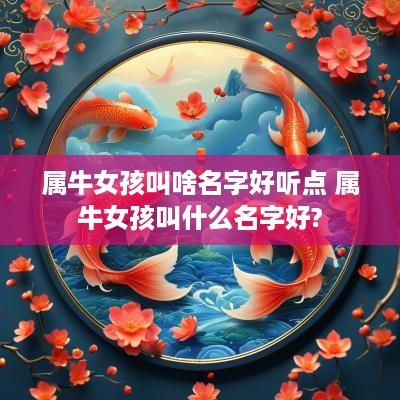 属牛女孩叫啥名字好听点 属牛女孩叫什么名字好?