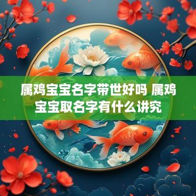 属鸡宝宝名字带世好吗 属鸡宝宝取名字有什么讲究