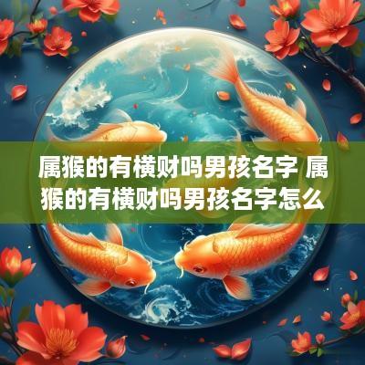 属猴的有横财吗男孩名字 属猴的有横财吗男孩名字怎么取