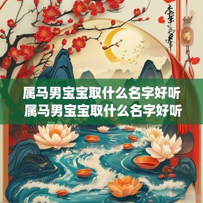 属马男宝宝取什么名字好听 属马男宝宝取什么名字好听点