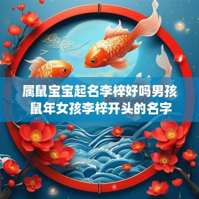 属鼠宝宝起名李梓好吗男孩 蛇年女孩李梓开头的名字