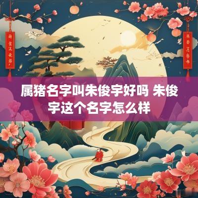 属猪名字叫朱俊宇好吗 朱俊宇这个名字怎么样