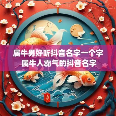 属牛男好听抖音名字一个字 属牛人霸气的抖音名字