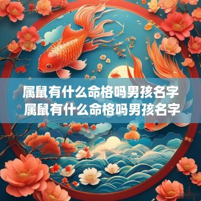 属鼠有什么命格吗男孩名字 属鼠有什么命格吗男孩名字大全