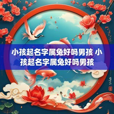 小孩起名字属兔好吗男孩 小孩起名字属兔好吗男孩