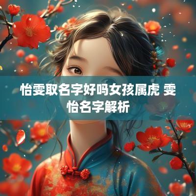 怡雯取名字好吗女孩属虎 雯怡名字解析