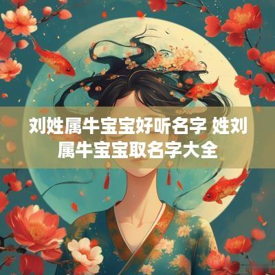 刘姓属牛宝宝好听名字 姓刘属牛宝宝取名字大全