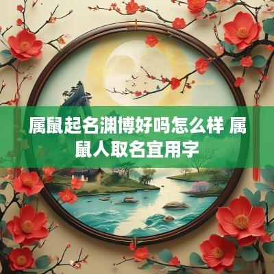 属鼠起名渊博好吗怎么样 属鼠人取名宜用字