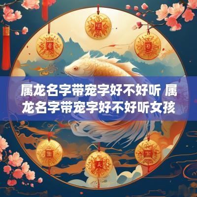 属龙名字带宠字好不好听 属龙名字带宠字好不好听女孩