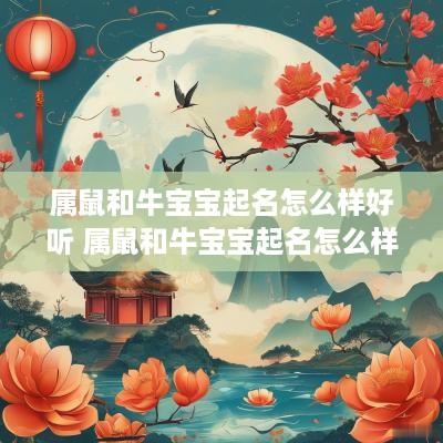 属鼠和牛宝宝起名怎么样好听 属鼠和牛宝宝起名怎么样好听点