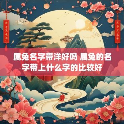 属兔名字带洋好吗 属兔的名字带上什么字的比较好