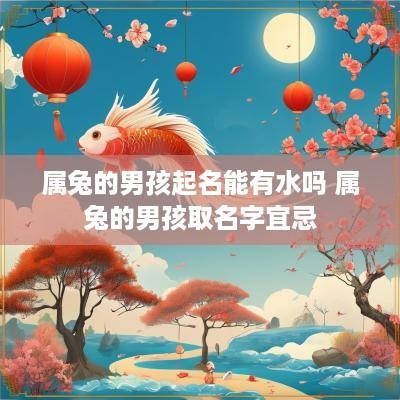 属兔的男孩起名能有水吗 属兔的男孩取名字宜忌