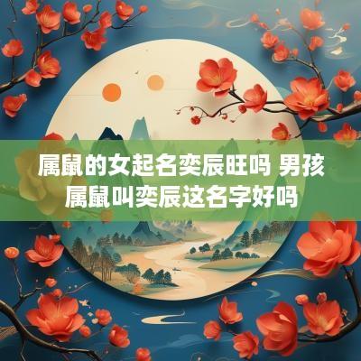 属鼠的女起名奕辰旺吗 男孩属鼠叫奕辰这名字好吗