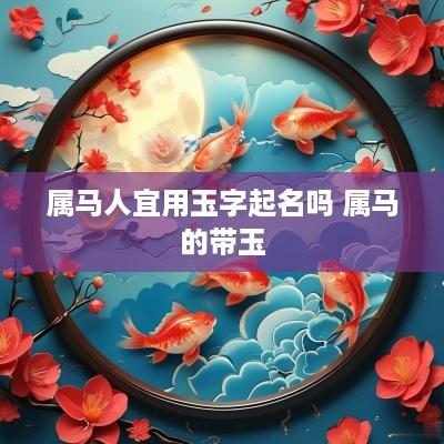 属马人宜用玉字起名吗 属马的带玉