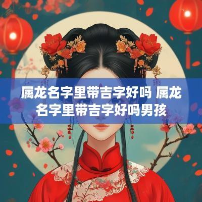属龙名字里带吉字好吗 属龙名字里带吉字好吗男孩