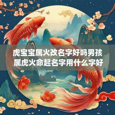 虎宝宝属火改名字好吗男孩 属虎火命起名字用什么字好