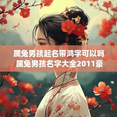 属兔男孩起名带鸿字可以吗 属兔男孩名字大全2011豪字