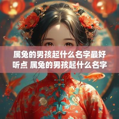 属兔的男孩起什么名字最好听点 属兔的男孩起什么名字最好听点呢