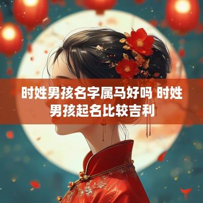 时姓男孩名字属马好吗 时姓男孩起名比较吉利