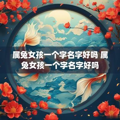 属兔女孩一个字名字好吗 属兔女孩一个字名字好吗