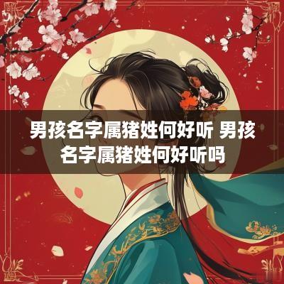 男孩名字属猪姓何好听 男孩名字属猪姓何好听吗