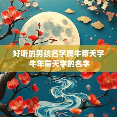 好听的男孩名字属牛带天字 蛇年带天字的名字