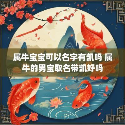 属牛宝宝可以名字有凯吗 属牛的男宝取名带凯好吗