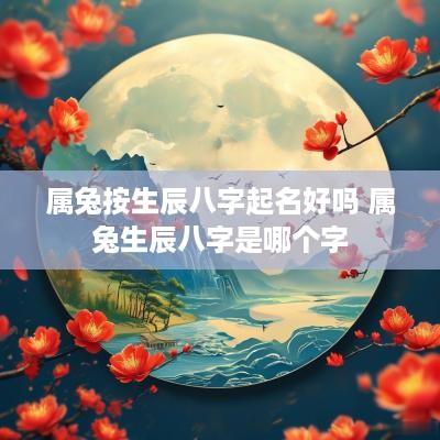 属兔按生辰八字起名好吗 属兔生辰八字是哪个字