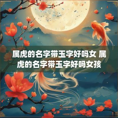 属虎的名字带玉字好吗女 属虎的名字带玉字好吗女孩