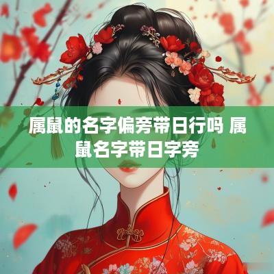 属鼠的名字偏旁带日行吗 属鼠名字带日字旁