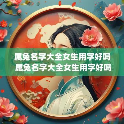 属兔名字大全女生用字好吗 属兔名字大全女生用字好吗怎么取