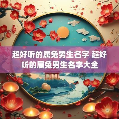 超好听的属兔男生名字 超好听的属兔男生名字大全
