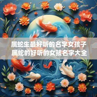 属蛇生最好听的名字女孩子 属蛇的好听的女孩名字大全