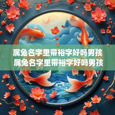 属兔名字里带裕字好吗男孩 属兔名字里带裕字好吗男孩子