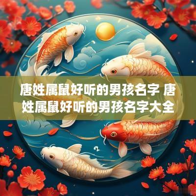 唐姓属鼠好听的男孩名字 唐姓属鼠好听的男孩名字大全