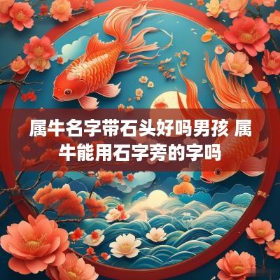 属牛名字带石头好吗男孩 属牛能用石字旁的字吗
