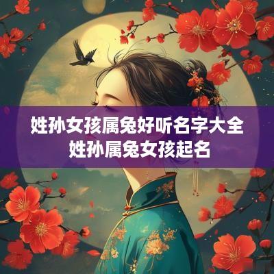 姓孙女孩属兔好听名字大全 姓孙属兔女孩起名