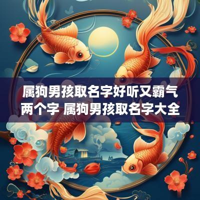 属狗男孩取名字好听又霸气两个字 属狗男孩取名字大全免费
